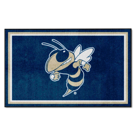 Georgia Tech Yellow Jackets 4ft. x 6ft. Plush Area Rug, Buzz - Georgia Tech