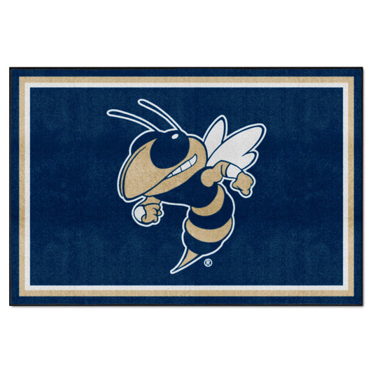 Georgia Tech Yellow Jackets 5ft. x 8 ft. Plush Area Rug, Buzz - Georgia Tech