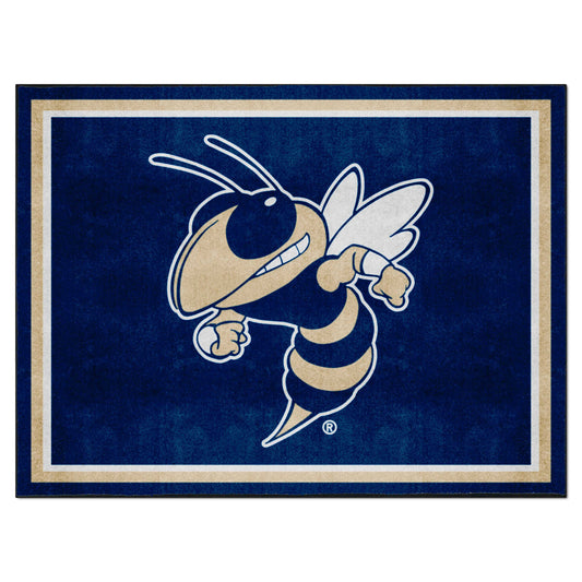 Georgia Tech Yellow Jackets 8ft. x 10 ft. Plush Area Rug, Buzz - Georgia Tech