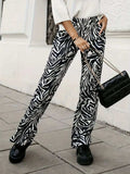 Full Size Animal Print Elastic Waist Pants - Trendsi - Flyclothing LLC