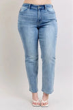 Judy Blue Plus Size High Waist Dad Jeans - Trendsi