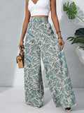 Printed High Waist Wide Leg Pants - Trendsi - Flyclothing LLC