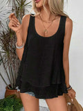 Wide Strap Layered Tank - Trendsi - Flyclothing LLC