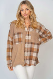 White Birch Full Size Contrast Plaid Button Down Shirt - Trendsi - Flyclothing LLC