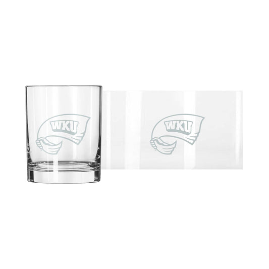 Western Kentucky 14oz Frost Rocks Glass - Logo Brands - Flyclothing LLC
