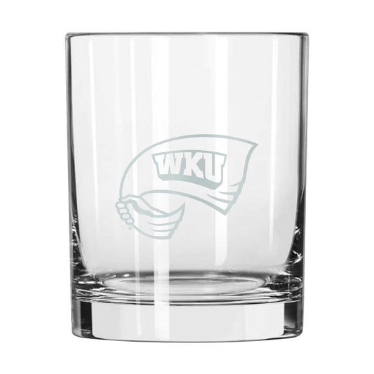 Western Kentucky 14oz Frost Rocks Glass - Logo Brands - Flyclothing LLC