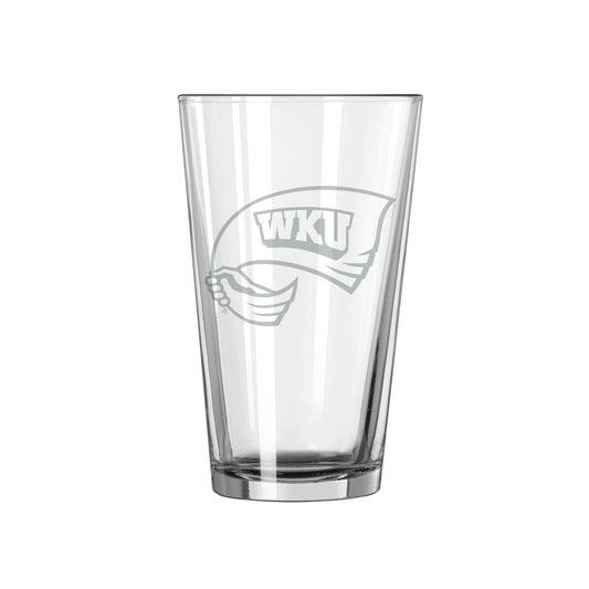 Western Kentucky 16oz Frost Pint Glass - Logo Brands - Flyclothing LLC