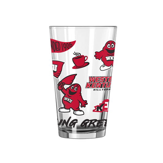 Western Kentucky 16oz Native Pint Glass - Logo Brands - Flyclothing LLC