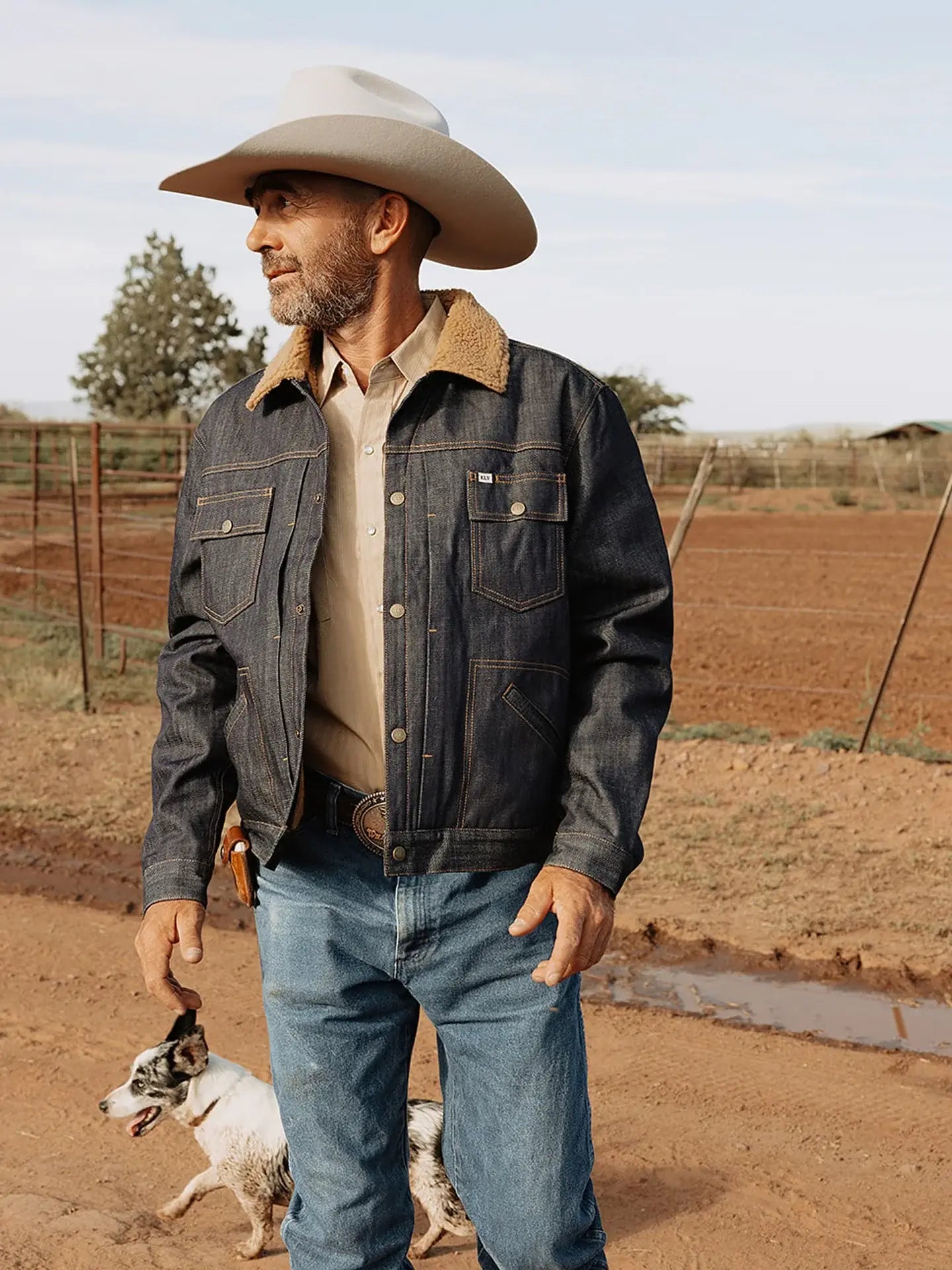 Men's Ely Cattleman Vintage Reissue Denim Jacket with Sherpa - Ely Cattleman - Flyclothing LLC