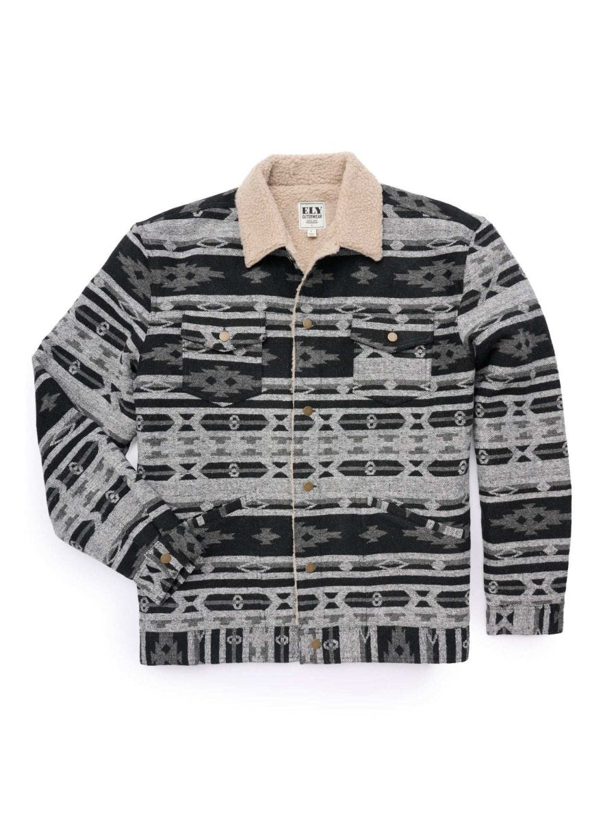 Men's Aztec Jacket with Sherpa Lining - Ely Cattleman