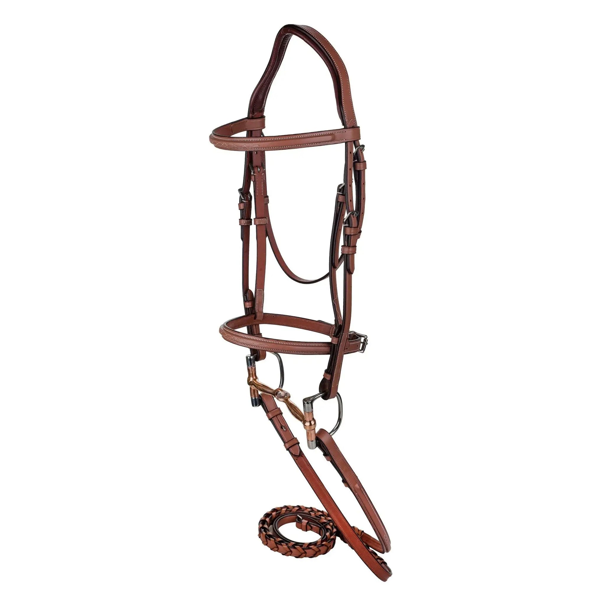 Laureate by Henri de Rivel Raised Fancy Stitched Bridle w/ Laced Reins - Breeches.com - Flyclothing LLC