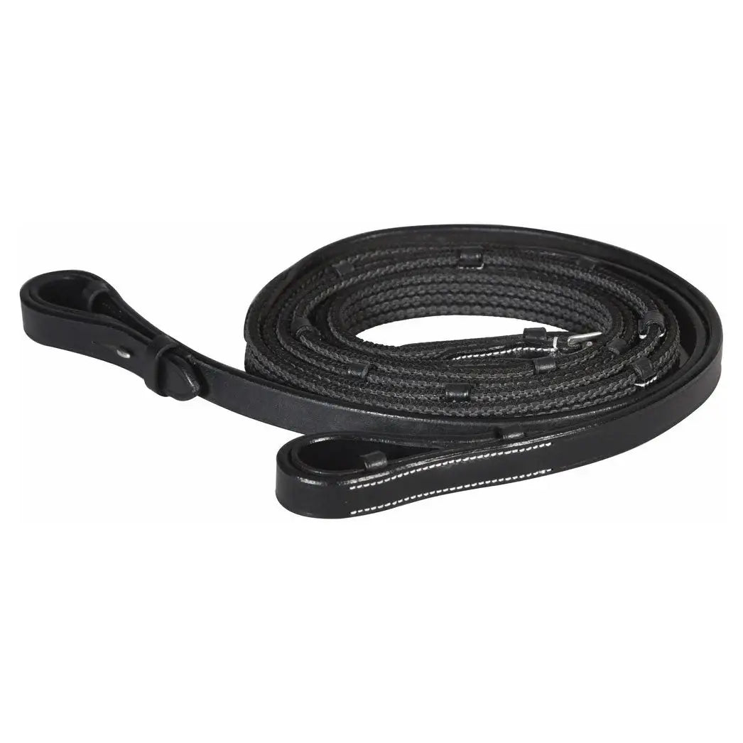 Henri de Rivel Pro Rubber Lined Web Reins - Breeches.com - Flyclothing LLC