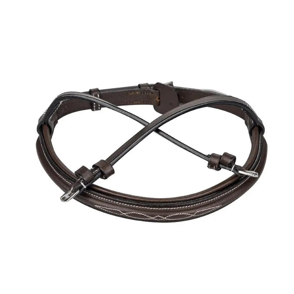Henri de Rivel Pro Wide Padded Raised Fancy Stitched Noseband For Mono Crown Bridle - Breeches.com - Flyclothing LLC