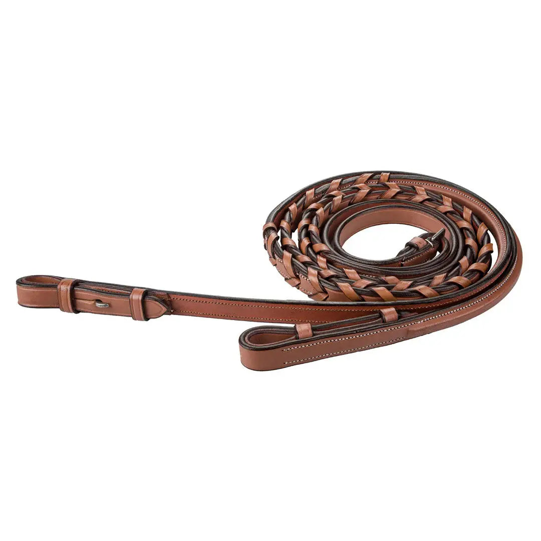 Laureate by Henri de Rivel Fancy Stitched Raised Laced Reins - Breeches.com - Flyclothing LLC