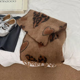 Leopard Heart Warm Scarf - Trendsi - Flyclothing LLC