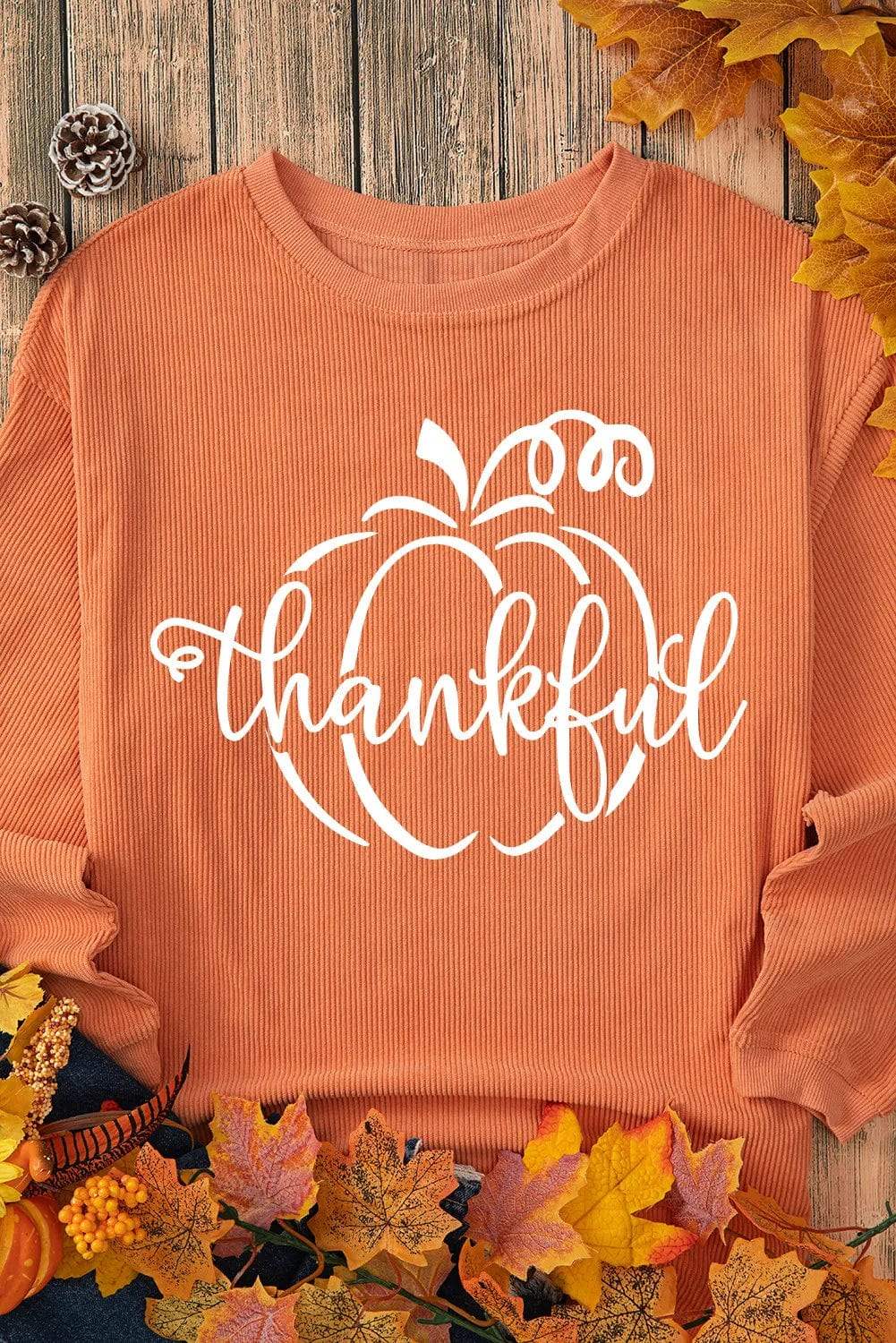 Graphic Round Neck Long Sleeve Sweatshirt - Trendsi - Flyclothing LLC