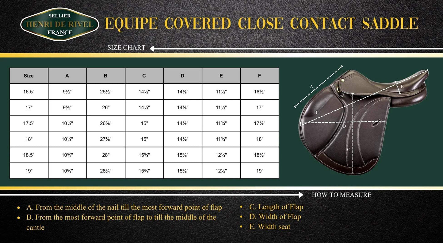 Henri de Rivel Millennium Covered Close Contact Saddle - Breeches.com - Flyclothing LLC