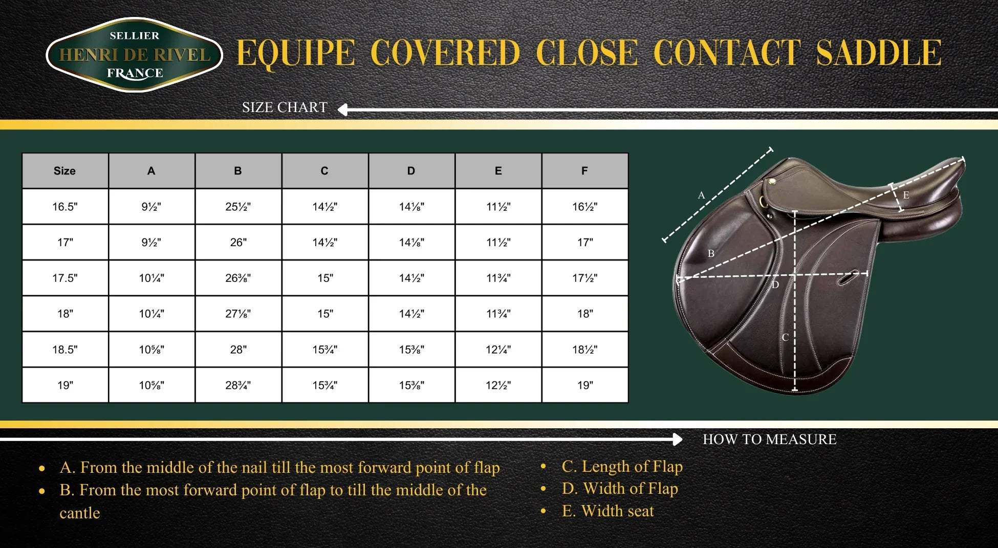 Henri de Rivel Millennium Covered Close Contact Saddle - Breeches.com - Flyclothing LLC