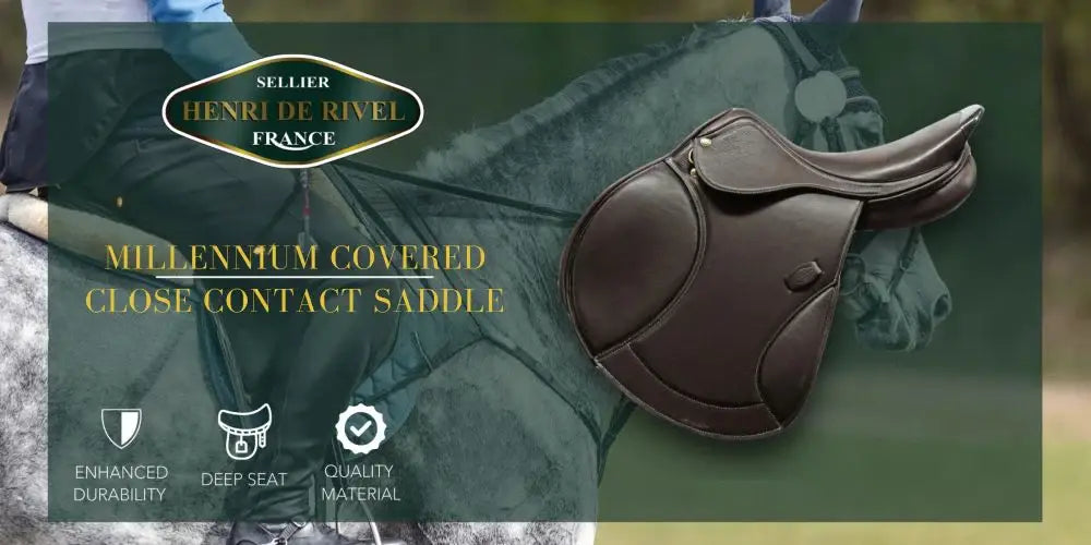 Henri de Rivel Millennium Covered Close Contact Saddle - Breeches.com - Flyclothing LLC