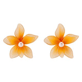 Flower Pearl Stud Earrings - Trendsi - Flyclothing LLC