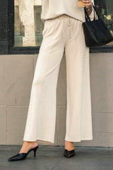 Umgee Full Size Drawstring Wide Leg Pants with Pockets - Trendsi - Flyclothing LLC
