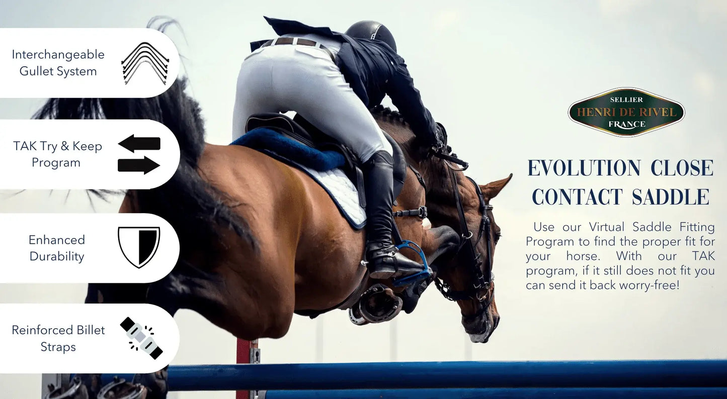 HENRI DE RIVEL EVOLUTION CLOSE CONTACT IGP SADDLE - Breeches.com - Flyclothing LLC