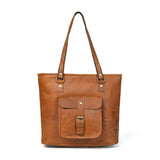 Classic Chic Genuine Leather Tote - Classy Leather Bags - Flyclothing LLC