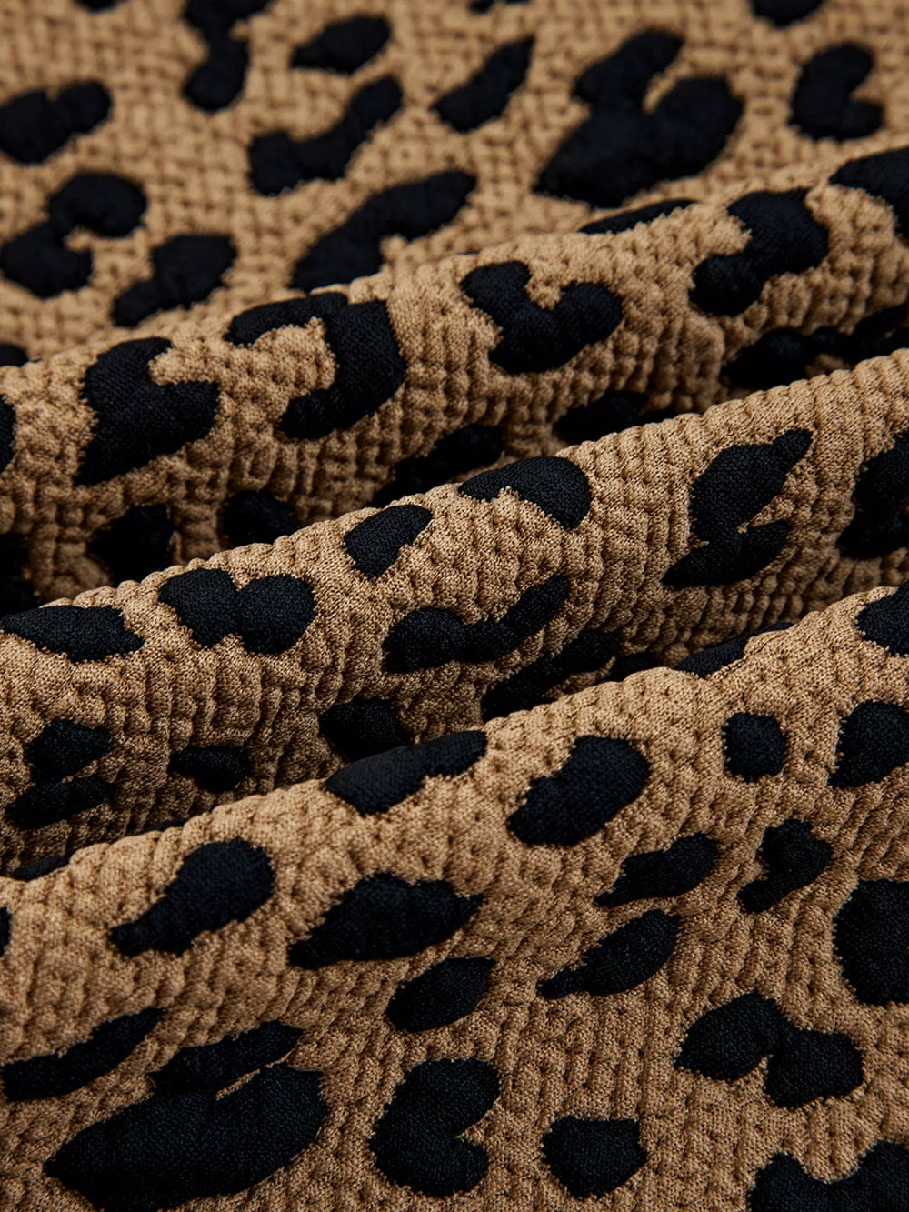 Leopard Print Quarter Zip Sweatshirt - Trendsi - Flyclothing LLC