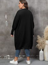 Plus Size Long Sleeve Pocketed Cardigan - Trendsi - Flyclothing LLC