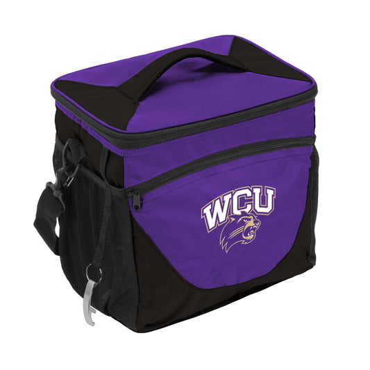 Western Carolina Purple 24 can cooler f/ Primary Logo - Logo Brands - Flyclothing LLC