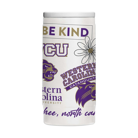 Western Carolina 12oz Native Powdercoat SlimCan Coolie - Logo Brands - Flyclothing LLC