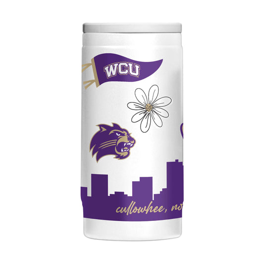 Western Carolina 12oz Native Powdercoat SlimCan Coolie - Logo Brands - Flyclothing LLC