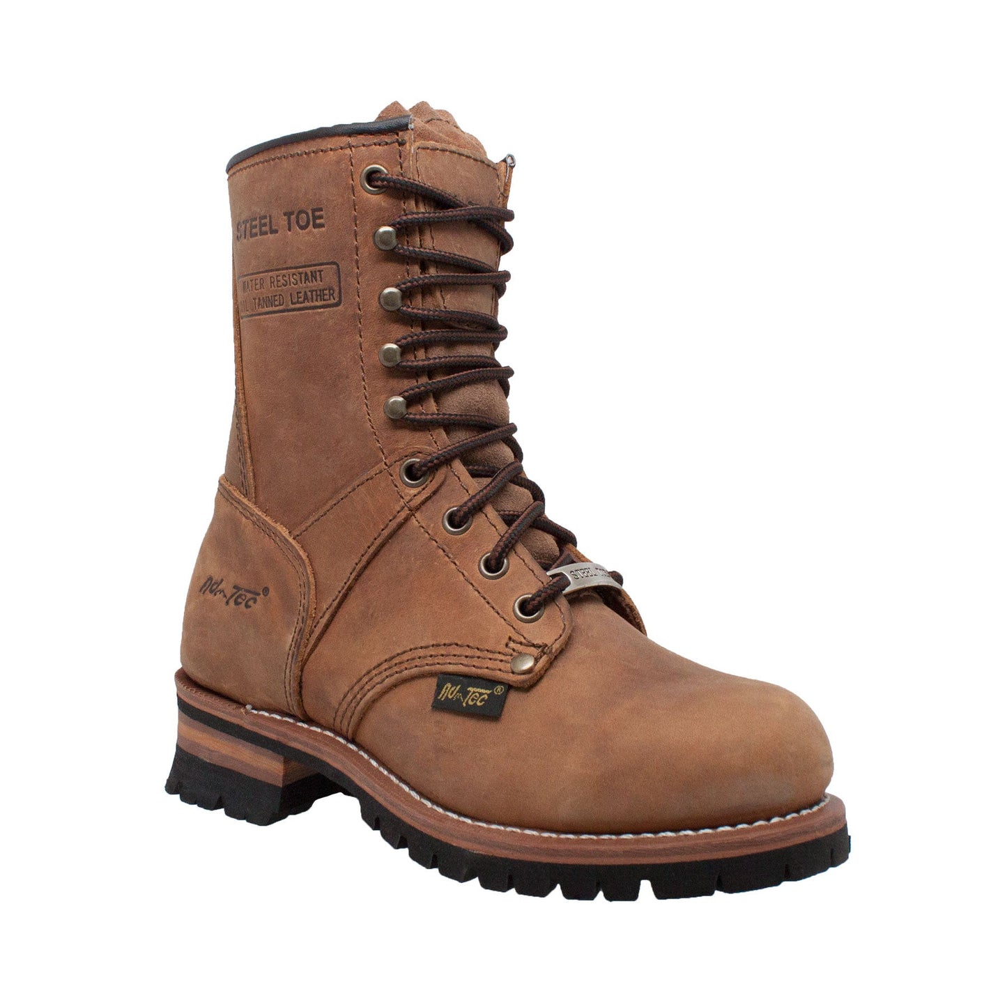 AdTec Women's 9" Steel Toe Logger Brown - AdTec - Flyclothing LLC