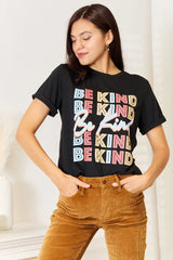 Simply Love BE KIND Graphic Round Neck T-Shirt - Trendsi - Flyclothing LLC