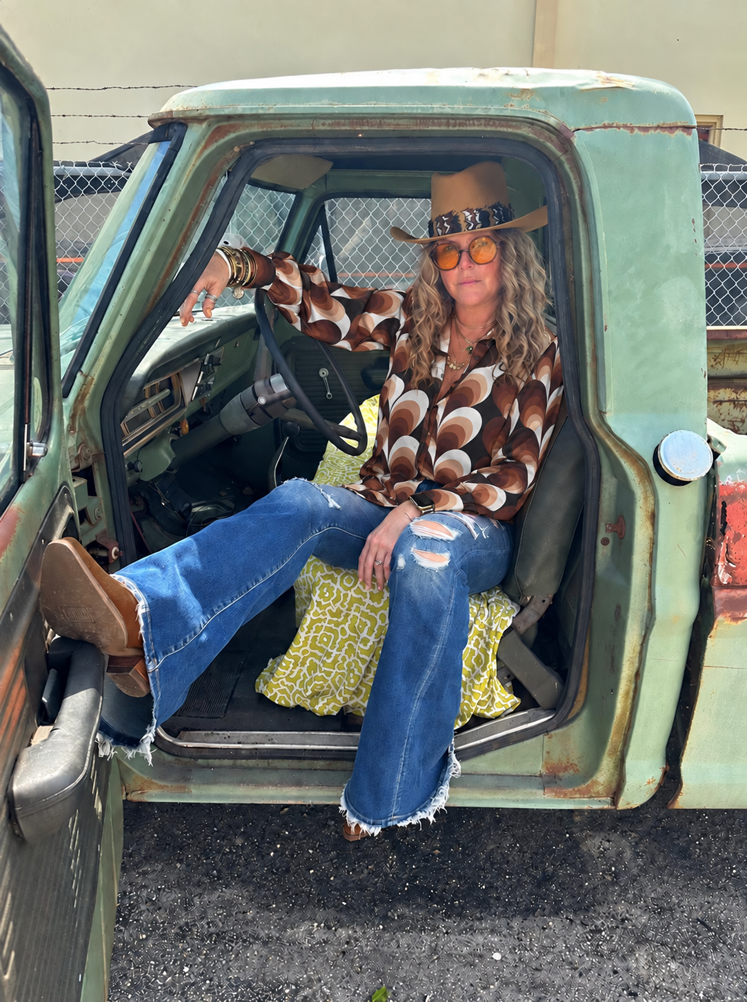 Love Calling Retro Heart Button Up Blouse - Lil Bee's Bohemian - Flyclothing LLC