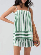 Smocked Square Neck Cami and Shorts Set - Trendsi - Flyclothing LLC