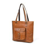 Classic Chic Genuine Leather Tote - Classy Leather Bags - Flyclothing LLC