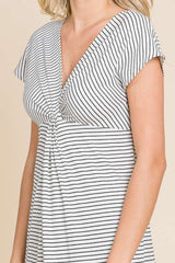 Culture Code Full Size Striped Twisted Detail Dress - Trendsi