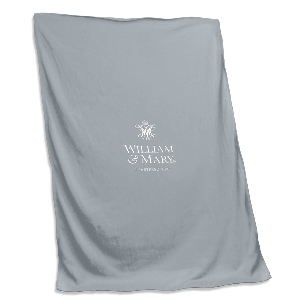 William & Mary Inst Mark Gray Sweatshirt Blanket (Screened) - Logo Brands - Flyclothing LLC