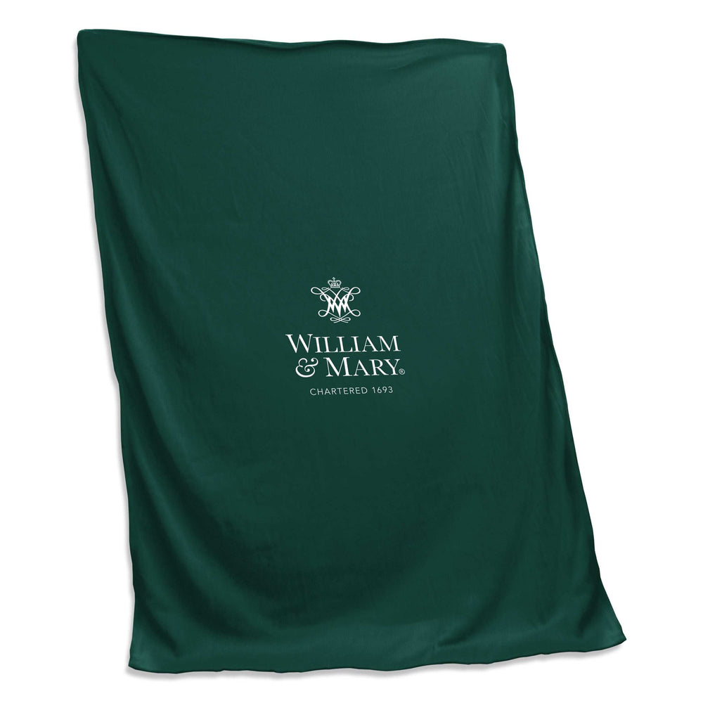 William and Mary Inst Mark Screened Sweatshirt Blanket - Logo Brands - Flyclothing LLC