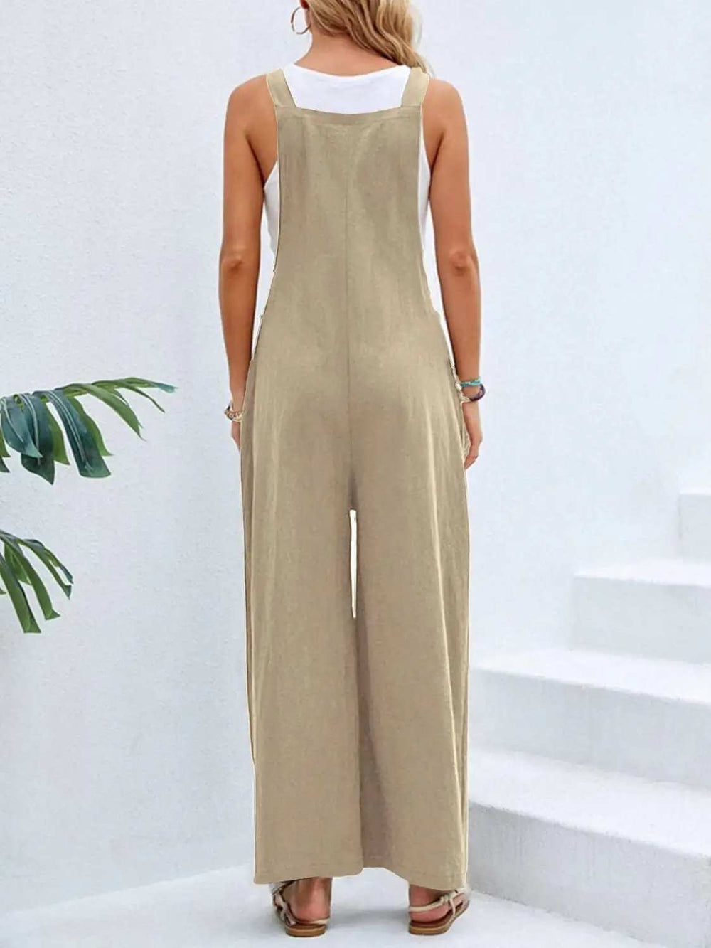 Full Size Square Neck Wide Strap Overalls - Trendsi - Flyclothing LLC