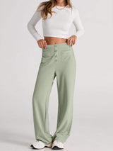 High Waist Wide Leg Pants - Trendsi - Flyclothing LLC