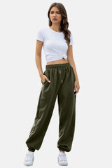 Elastic Waist Joggers with Pockets - Trendsi - Flyclothing LLC