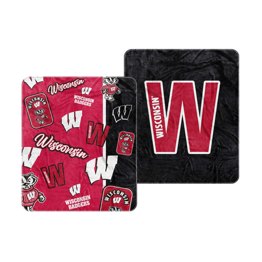 Wisconsin Dream Weave Throw 50x60 - Logo Brands - Flyclothing LLC