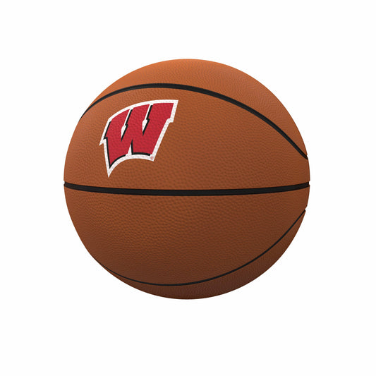 Wisconsin Brown Full-Size Composite Basketball - Logo Brands - Flyclothing LLC