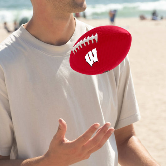Wisconsin Mini Gameday Size Glossy Football - Logo Brands - Flyclothing LLC