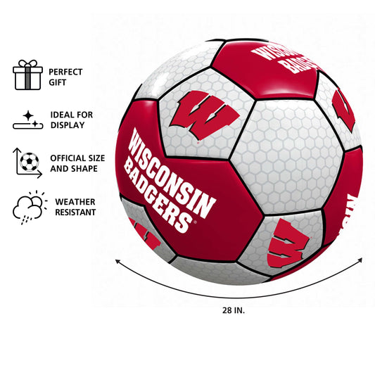 Wisconsin Soccer Ball - Logo Brands - Flyclothing LLC