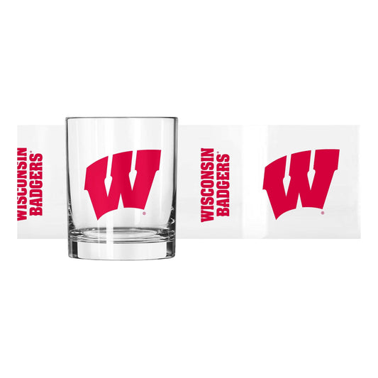 Wisconsin 14oz Gameday Rocks Glass - Logo Brands - Flyclothing LLC