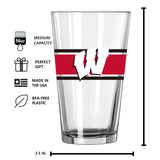 Wisconsin 16oz Stripe Pint Glass