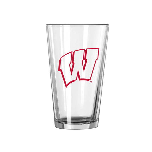 Wisconsin Alternate 16oz Gameday Pint Glass - Logo Brands - Flyclothing LLC